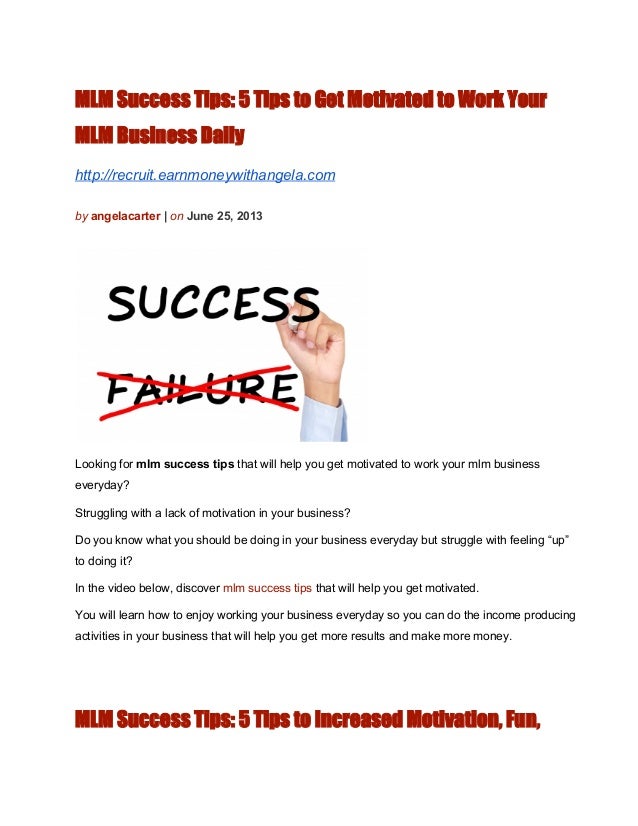 10 Network Marketing Tips For Guaranteed Success – Growing Your Business